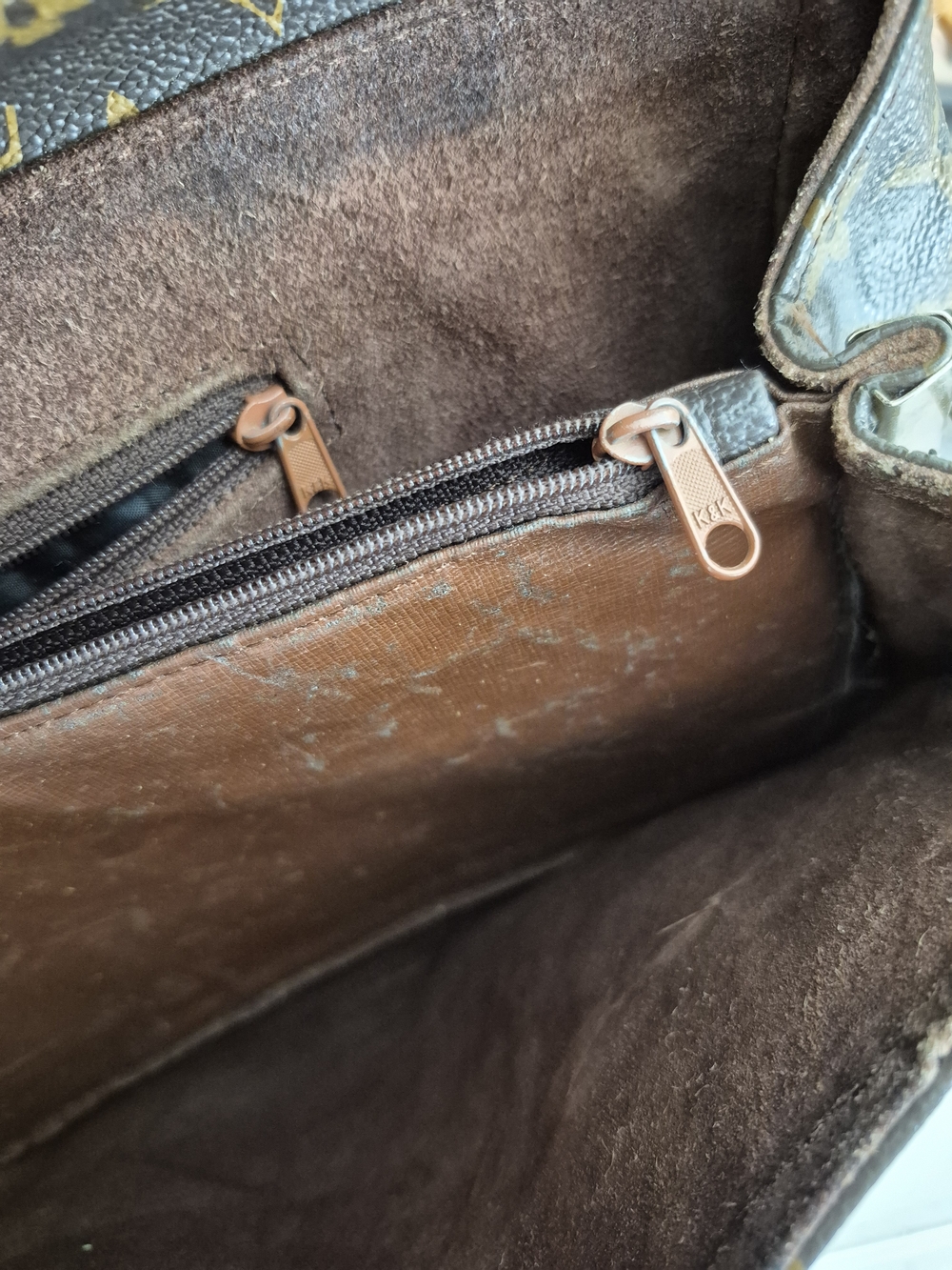 Very Vintage Louis Vuitton Brown Monogram Canvas Satchel Made In France - Picture 16 of 16
